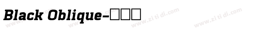 Black Oblique字体转换